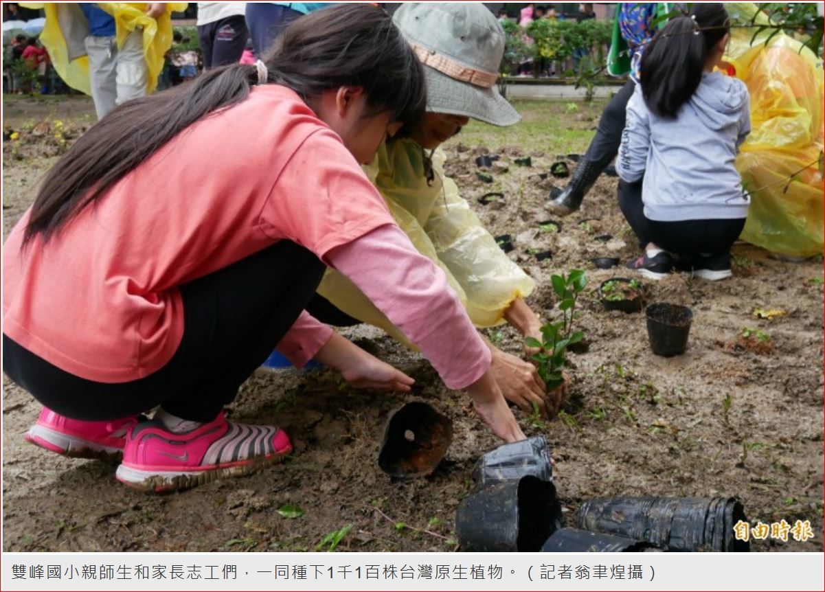 要當台灣原生植物的「諾亞方舟」！ 雙峰國小師生種千株
