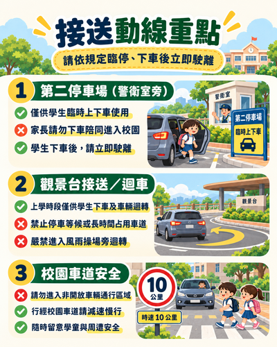 雙峰國小校園停車及接送動線管理公告3
